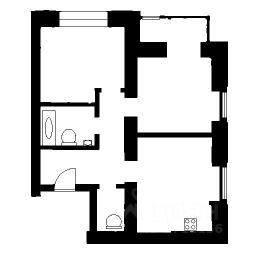 Планировка этой квартиры по данным Циан