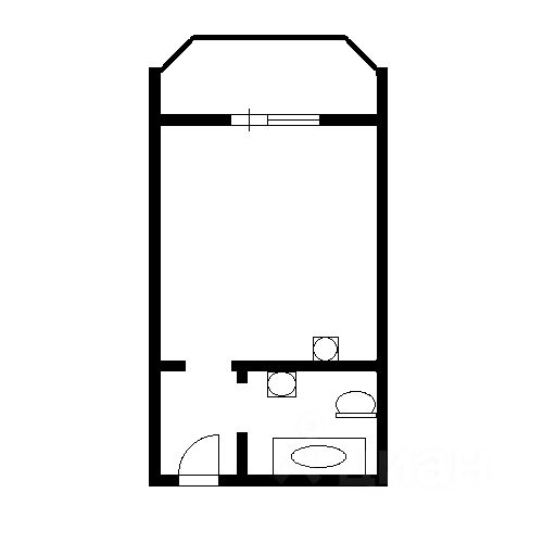 Планировка этой квартиры по данным Циан