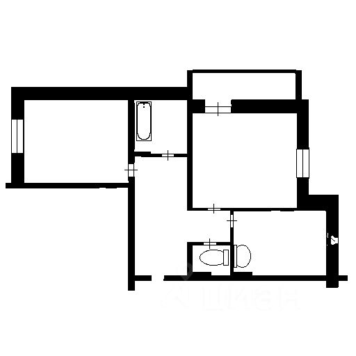 Планировка этой квартиры по данным Циан