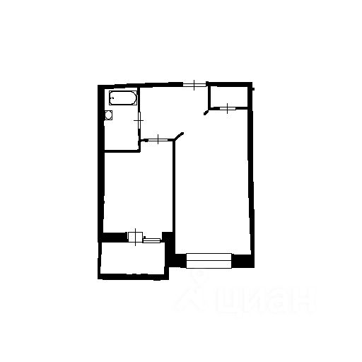 Планировка этой квартиры по данным Циан