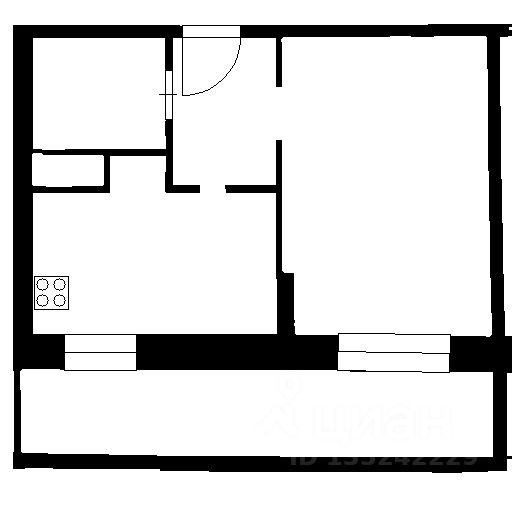 Планировка этой квартиры по данным Циан