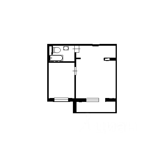 Планировка этой квартиры по данным Циан