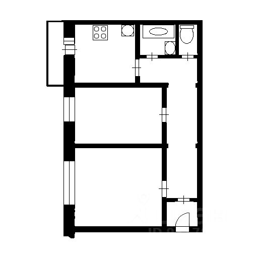 Планировка этой квартиры по данным Циан