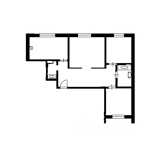 Планировка этой квартиры по данным Циан