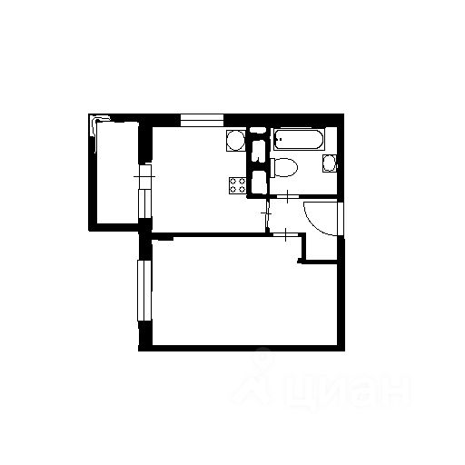 Планировка этой квартиры по данным Циан