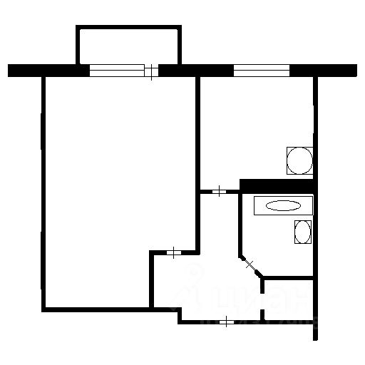 Планировка этой квартиры по данным Циан