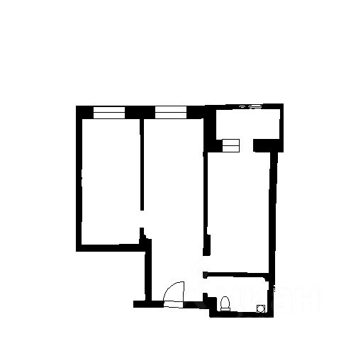 Планировка этой квартиры по данным Циан
