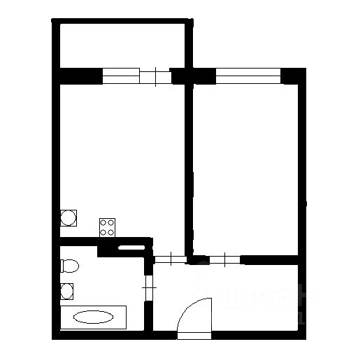 Планировка этой квартиры по данным Циан