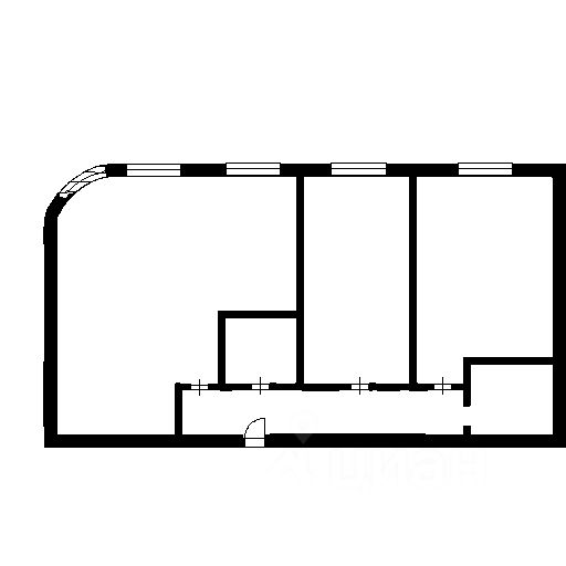Планировка этой квартиры по данным Циан