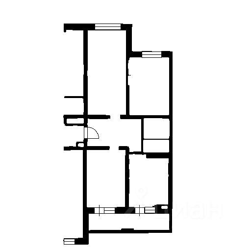 Планировка этой квартиры по данным Циан