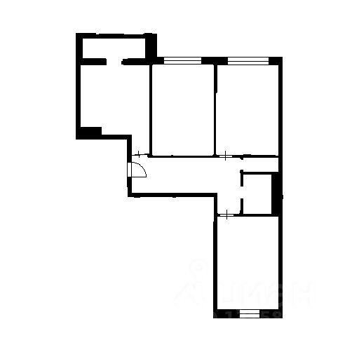 Планировка этой квартиры по данным Циан