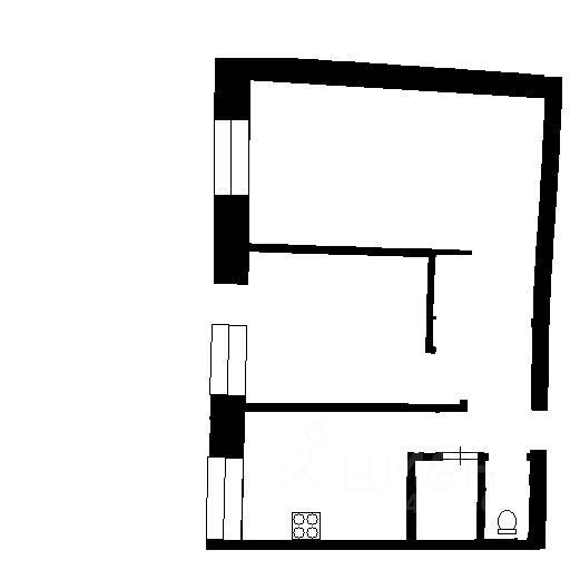 Планировка этой квартиры по данным Циан