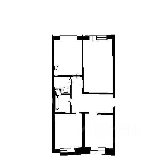 Планировка этой квартиры по данным Циан