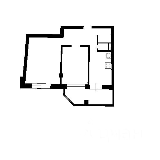 Планировка этой квартиры по данным Циан