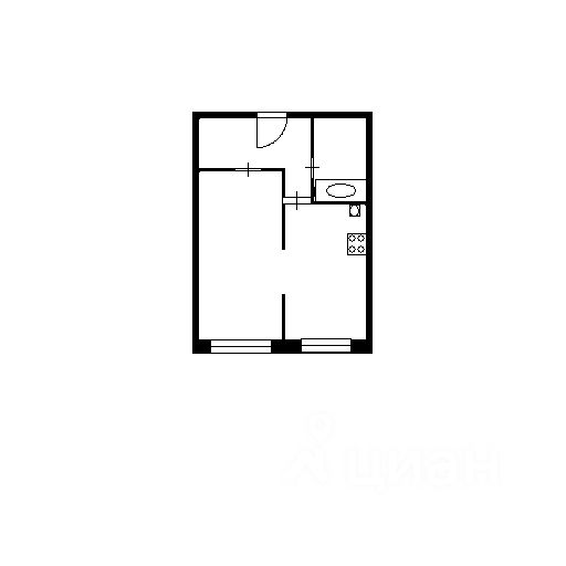 Планировка этой квартиры по данным Циан