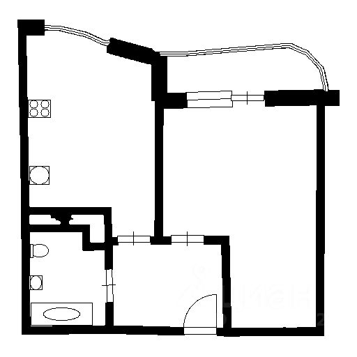 Планировка этой квартиры по данным Циан