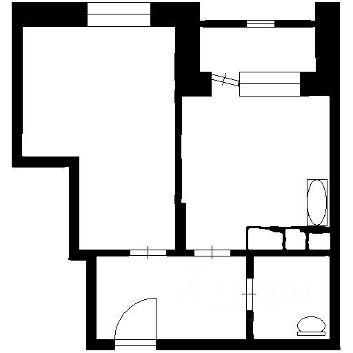 Планировка этой квартиры по данным Циан