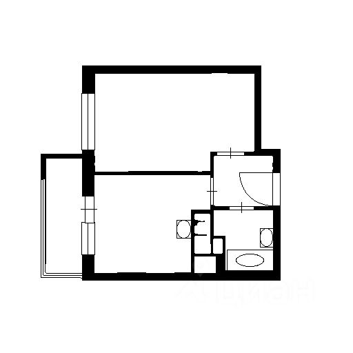 Планировка этой квартиры по данным Циан