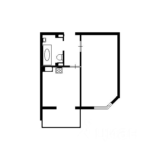 Планировка этой квартиры по данным Циан