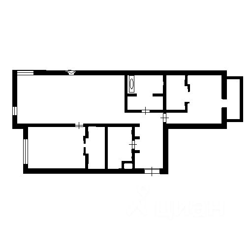 Планировка этой квартиры по данным Циан