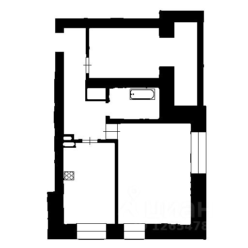Планировка этой квартиры по данным Циан