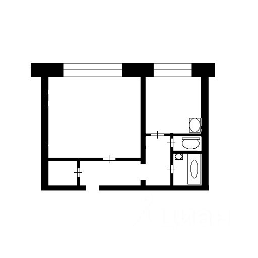 Планировка этой квартиры по данным Циан