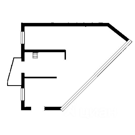 Планировка этой квартиры по данным Циан