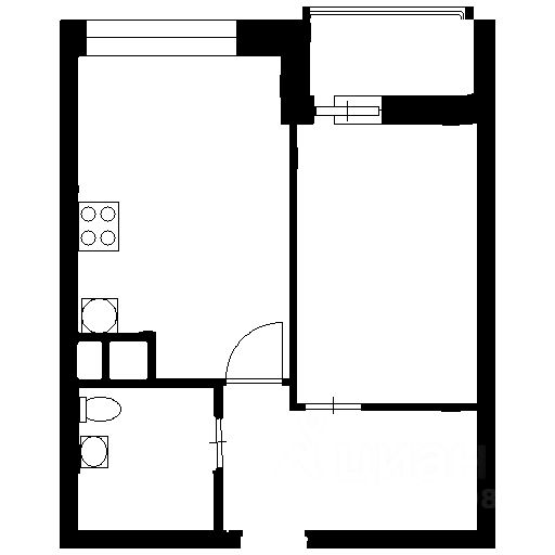 Планировка этой квартиры по данным Циан