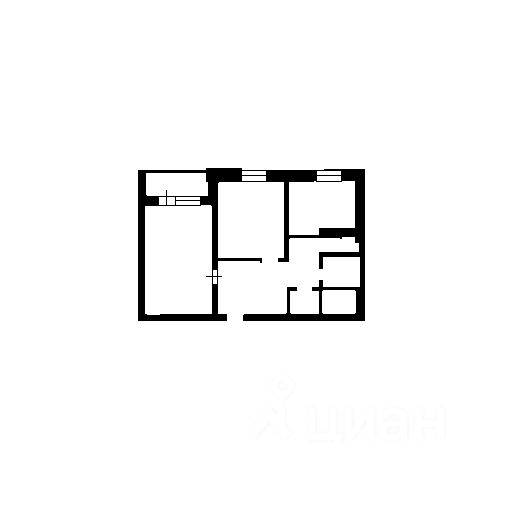 Планировка этой квартиры по данным Циан