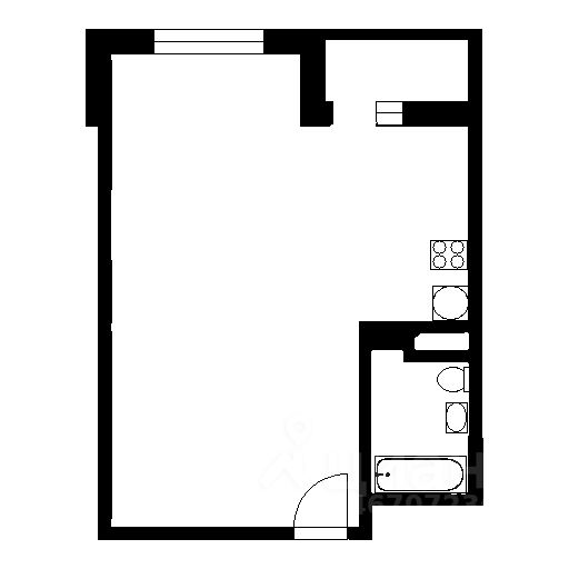 Планировка этой квартиры по данным Циан