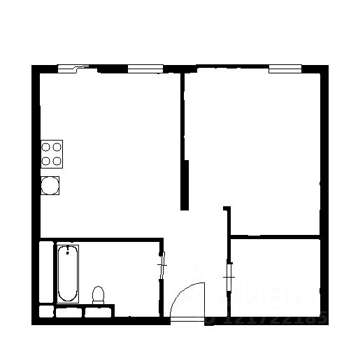 Планировка этой квартиры по данным Циан