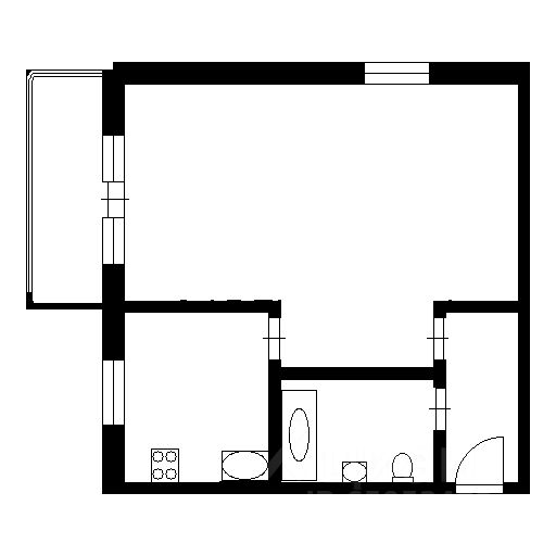 Планировка этой квартиры по данным Циан