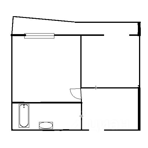 Планировка этой квартиры по данным Циан