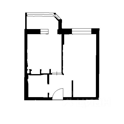 Планировка этой квартиры по данным Циан