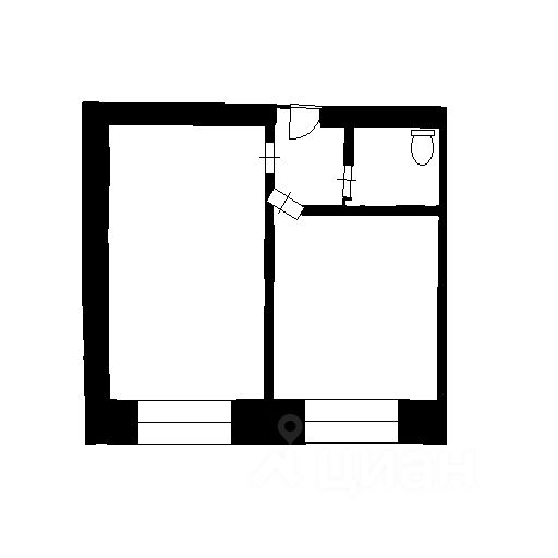 Планировка этой квартиры по данным Циан
