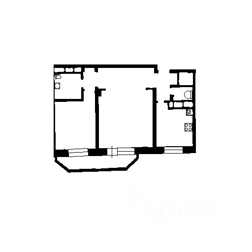 Планировка этой квартиры по данным Циан