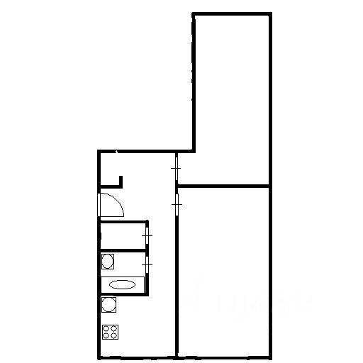 Планировка этой квартиры по данным Циан
