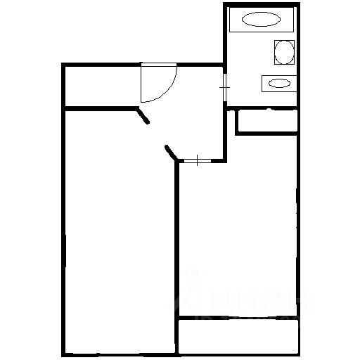Планировка этой квартиры по данным Циан