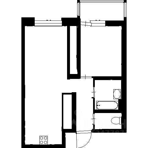 Планировка этой квартиры по данным Циан