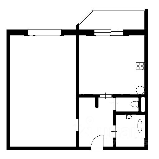 Планировка этой квартиры по данным Циан