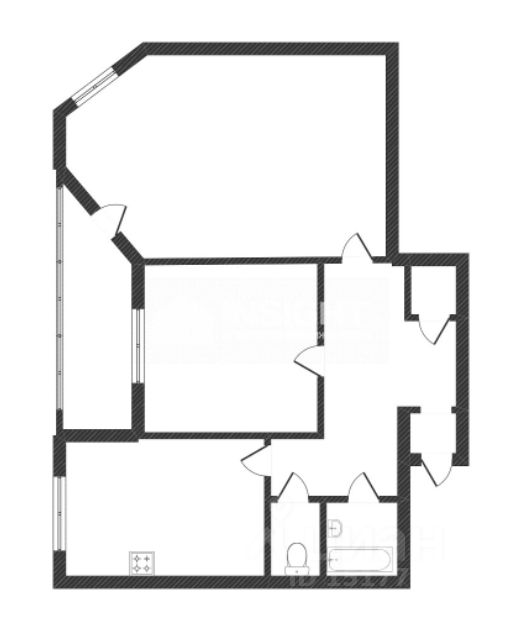 Планировка этой квартиры по данным Циан
