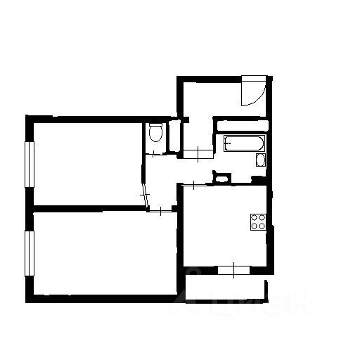 Планировка этой квартиры по данным Циан