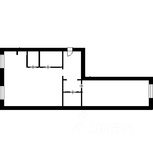 Планировка этой квартиры по данным Циан