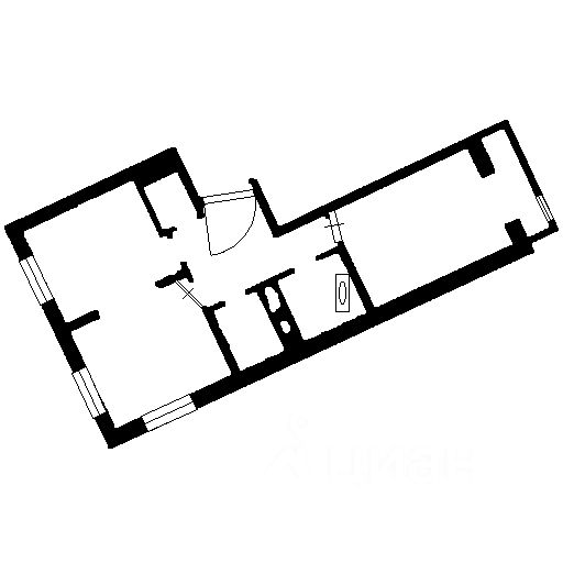 Планировка этой квартиры по данным Циан
