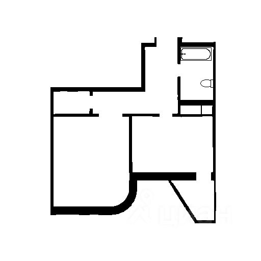 Планировка этой квартиры по данным Циан