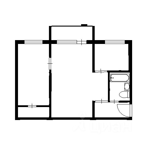 Планировка этой квартиры по данным Циан