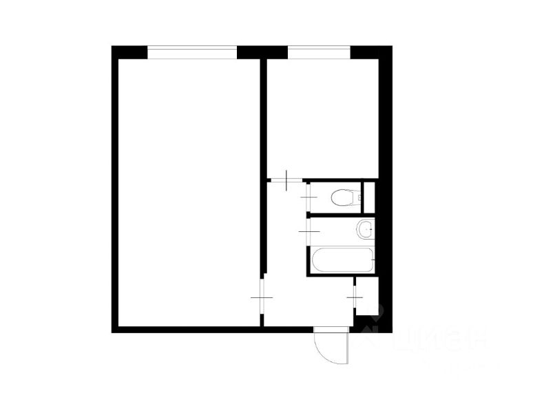 Планировка этой квартиры по данным Циан