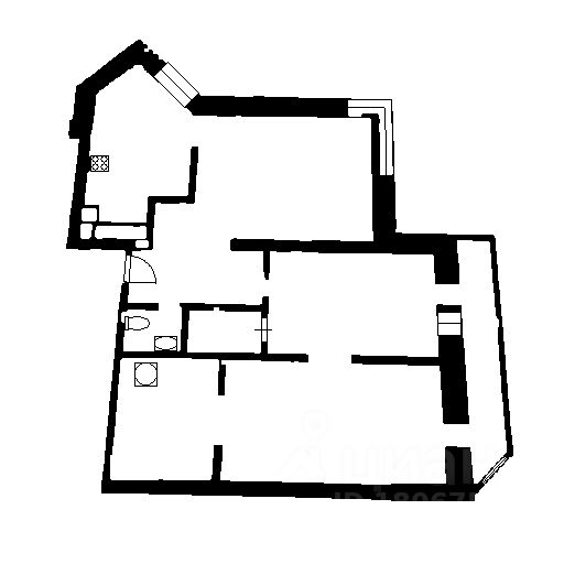 Планировка этой квартиры по данным Циан