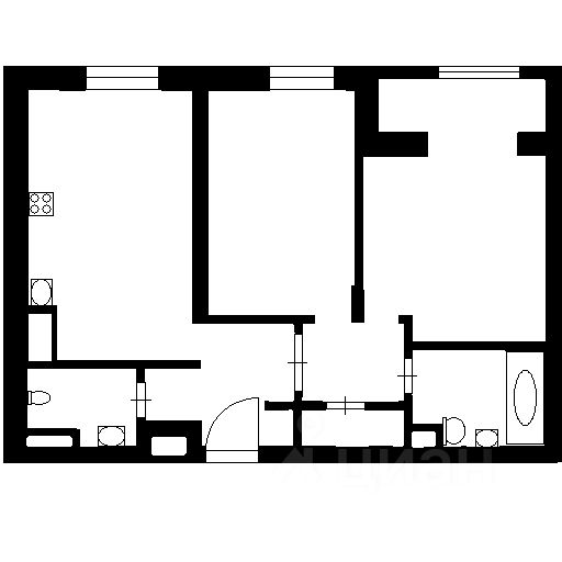 Планировка этой квартиры по данным Циан