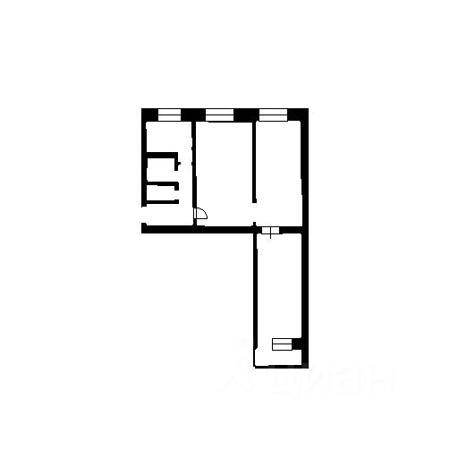 Планировка этой квартиры по данным Циан